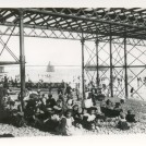 Photo:Beach, showing the construction of Palace Pier, and Chain Pier in background