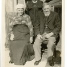 Photo:Dad's Grandparents - Thomas and Betsy (Clark) Speed with their daughter Annie Ayling, (my godmother) at 28 Grove Street Brighton 1920's.
