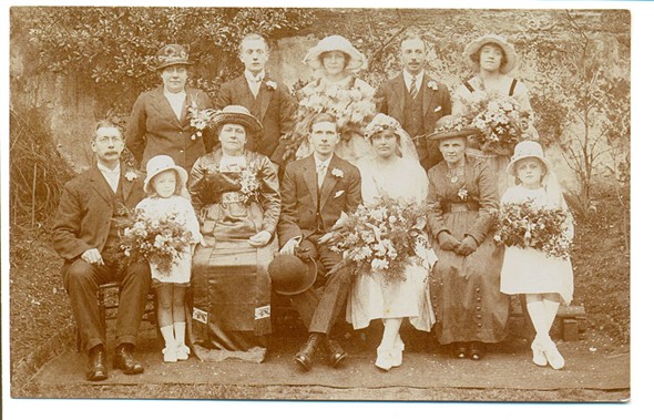 Photo:Dad's cousin - Dolly Ayling's wedding to Bill Maynard  (1920's).